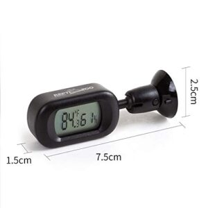 REPTI ZOO Reptile Terrarium Thermometer Hygrometer Digital Display 360 Degree Rotation with Suction Cup, 3-Sides Mounting