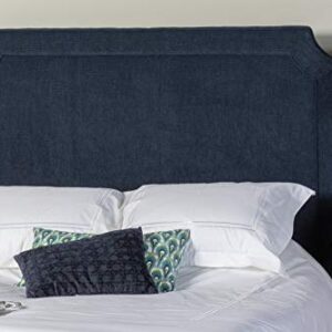 Leffler Home Manor Belgrave Upholstered Queen Headboard in Navy, Blue