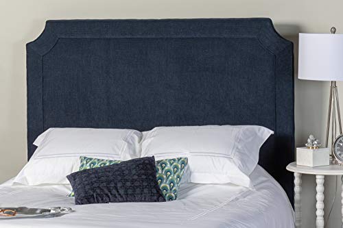 Leffler Home Manor Belgrave Upholstered Queen Headboard in Navy, Blue