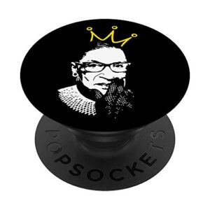 notorious rbg ruth bader ginsburg dissent crown and collar popsockets popgrip: swappable grip for phones & tablets