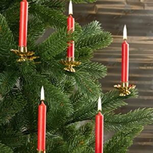 BRUBAKER Tree Candles - Pack of 20 - Red - 3¾ x ½ Inches (9.5 x 1.27cm) - Made in Europe - Pyramids, Carousels & Chimes