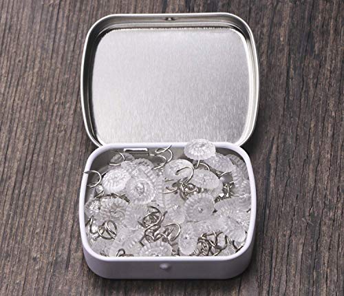 Mini Skater 2.23 x1.76 x 0.55 inch Metal Tin Box Portable Small Container Storage Case with Solid Hinged Top for Drawing Pin Nail Art Bead Earring and Jewelry Craft Organizing,4Pcs (White)