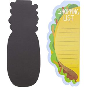 6-Pack Magnetic Shopping List Refrigerator Notepad, Foodie Designs, 60 Sheets Each, 3.5 x 9 Inches