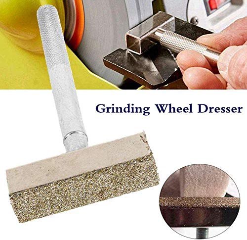 Acogedor Diamond Grinding Wheel Dresser，Diamond Stone Dresser Tool with Flat Diamond Coated Surface for Truing Grinding & Deburring Wheels