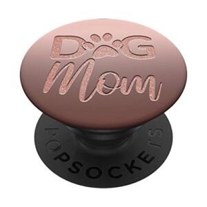 golden rose pink dog mom on dark pink popsockets swappable popgrip