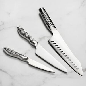 Global Knife Set with Asian Chef’s, Prep and Paring Knives – Stainless Steel, 3 Piece