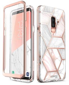 i-blason cosmo full-body bumper case for galaxy s9 plus 2018 release, thermoplastic polyurethane, shock-absorbent, marble