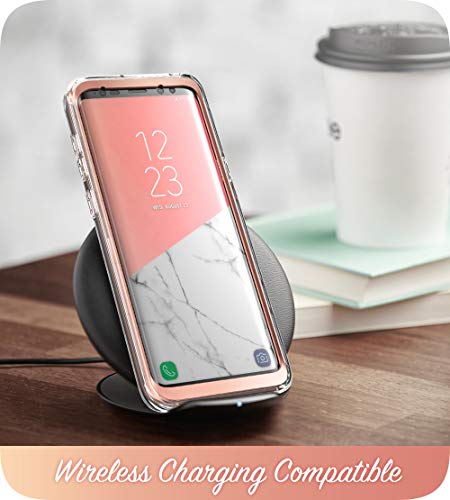 i-Blason Cosmo Full-Body Bumper Case for Galaxy S9 Plus 2018 Release, Thermoplastic Polyurethane, Shock-Absorbent, Marble