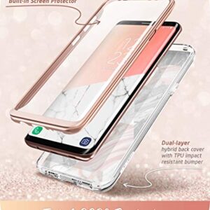 i-Blason Cosmo Full-Body Bumper Case for Galaxy S9 Plus 2018 Release, Thermoplastic Polyurethane, Shock-Absorbent, Marble