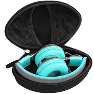 aproca hard travel storage case, for ailihen c8 ms300 / artix cl750 wired headphones folding lightweight headset (black)