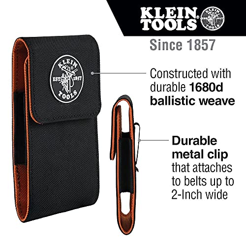 Klein Tools 55474 Phone Holder, XX-Large, Fits iPhone, Google, LG, Samsung Phones, With Magnetic Closure and Belt Clip