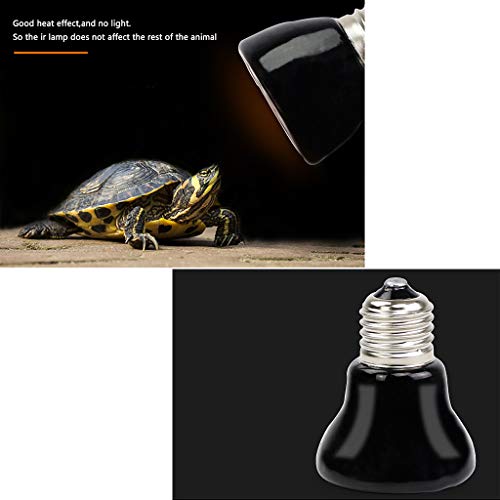 MD Lighting Mini Ceramic Infrared Heat Emitter Bulb(2 Pack), 100W Reptile Heat Lamp Bulb for Pet Amphibian Snake, Turtle, Lizard, Chicken, Brooder Coop, No Light, 110V