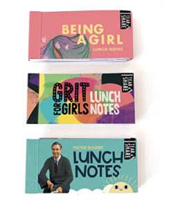 lunch box notes for girls bundle - 3 packs of 20 unique inspirational, motivational and kindness note cards