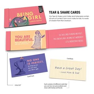 Lunch Box Notes for Girls Bundle - 3 Packs of 20 Unique Inspirational, Motivational and Kindness Note Cards