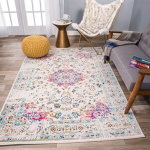 Rugshop Traditional Persian Area Rug 5' x 7' Pink