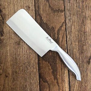 Jean-Patrique Cleaver Butcher Knife - Single Forged with Razor Sharp Edge Cleaver Knife - Kitchen Chopping Knife Meat Cleaver 6.7"/17cm
