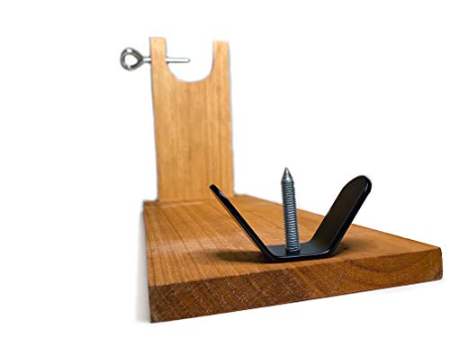 HAM STAND KIT Spain - Jamon Holder for Spanish iberico ham and Italian Prosciutto - INCLUDED: knife base stand and cover - Beautiful kitchen stand for serrano ham (Wood Style)