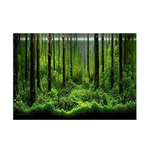 pvc fish tank background adhesive underwater forest tank background poster backdrop decoration paper (24.02x16.14in)