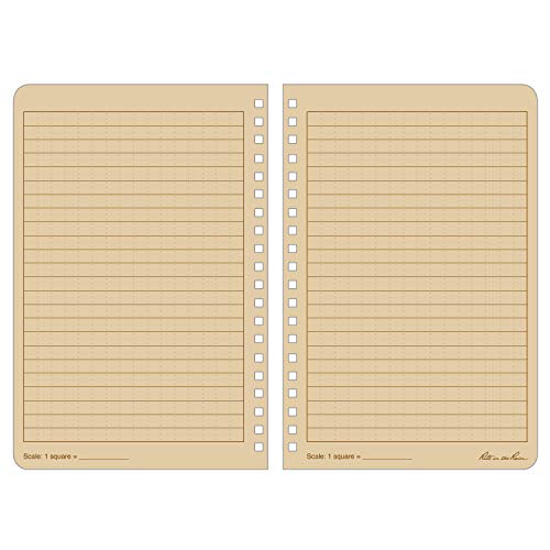 Rite in the Rain Weatherproof Side Spiral Notebook, 4.625" x 7", Tan Cover, Universal Pattern, 3 Pack (No. 973TL3)