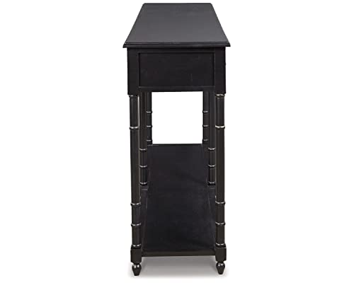 Signature Design by Ashley Eirdale Vintage Casual 4 Drawer Console Sofa Table, Black