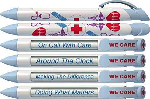 Greeting Pen Nurse Appreciation 6 Designs Rotating Message 6 Pen Set (36067)