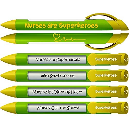 Greeting Pen Nurse Appreciation 6 Designs Rotating Message 6 Pen Set (36067)