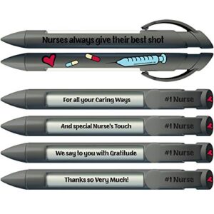 Greeting Pen Nurse Appreciation 6 Designs Rotating Message 6 Pen Set (36067)