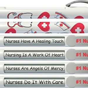 Greeting Pen Nurse Appreciation 6 Designs Rotating Message 6 Pen Set (36067)