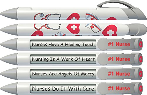 Greeting Pen Nurse Appreciation 6 Designs Rotating Message 6 Pen Set (36067)