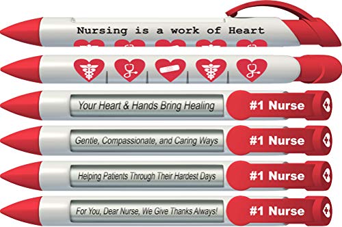 Greeting Pen Nurse Appreciation 6 Designs Rotating Message 6 Pen Set (36067)