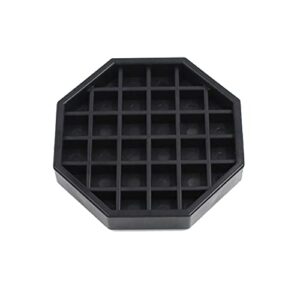 octagon coffee drip tray by hard black plastic for coffee countertop (4" - 1 pcs)
