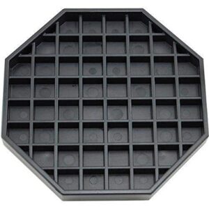 octagon coffee drip tray by hard black plastic for coffee countertop (6" - 1 pcs)