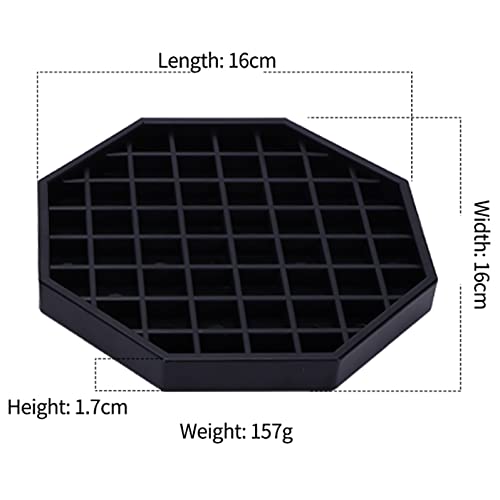 Octagon Coffee Drip Tray by Hard Black Plastic for Coffee Countertop (6" - 1 Pcs)