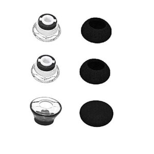 bllq replacement small size ear tips earbuds eartip kit with foam cover compatible with voyager legend, 3 eartips & 3 foam covers (accessory for legend s size)