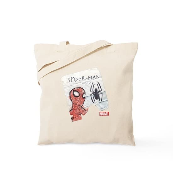 CafePress Spider Man Paper Tote Bag Natural Canvas Tote Bag, Reusable Shopping Bag