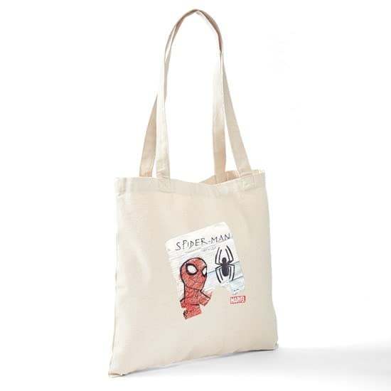 CafePress Spider Man Paper Tote Bag Natural Canvas Tote Bag, Reusable Shopping Bag