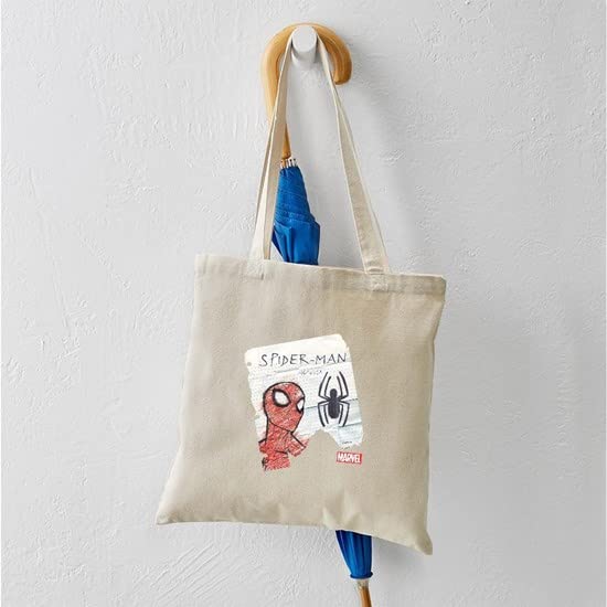 CafePress Spider Man Paper Tote Bag Natural Canvas Tote Bag, Reusable Shopping Bag