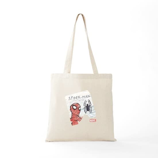 CafePress Spider Man Paper Tote Bag Natural Canvas Tote Bag, Reusable Shopping Bag
