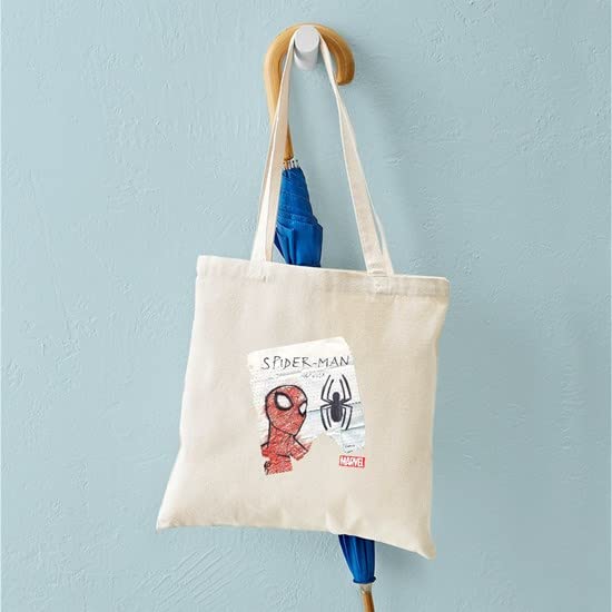 CafePress Spider Man Paper Tote Bag Natural Canvas Tote Bag, Reusable Shopping Bag