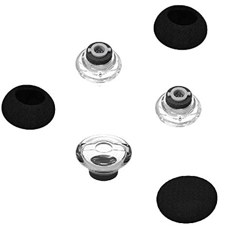 BLLQ Replacement Medium Size Ear Tips Earbuds EarTip Kit with Foam Cover Compatible with Plantronics Voyager Legend, 3 Eartips & 3 Foam Covers (Accessory for Legend M Size)