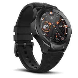 ticwatch s2, waterproof smartwatch with built-in gps for outdoor activities, wear os by google, compatible with android and ios (black)