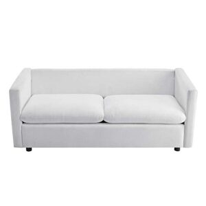 Modway EEI-3044 Activate Contemporary Modern Fabric Upholstered Apartment Sofa Couch In White