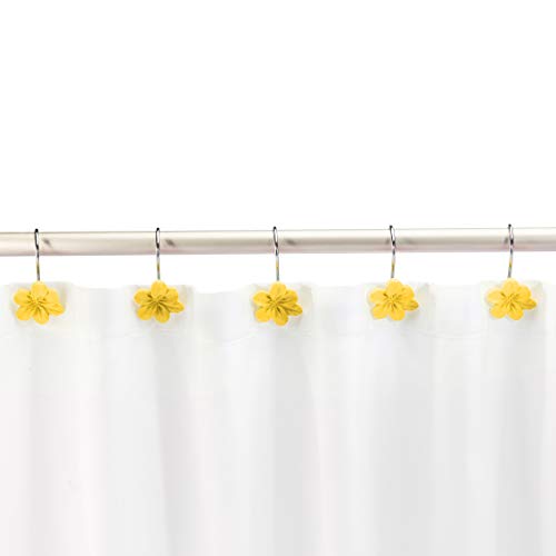 Amazon Basics Shower Curtain Hooks - Flower, Yellow