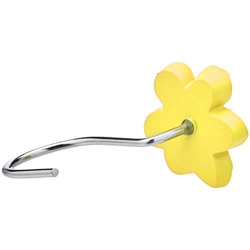 Amazon Basics Shower Curtain Hooks - Flower, Yellow