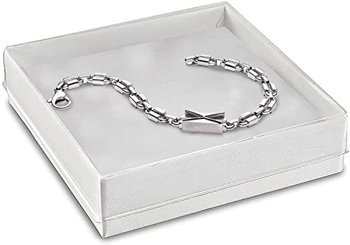 Better crafts Small Jewelry Box Gift Boxes with Lids - White & Clear Favor Boxes 3.5 x 3.5 (10)