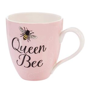 Cypress Home Queen Bee Mini Bee Mommy and Me Ceramic Cups | Gift Set of 2 | Maternity Mothers Day Gift | Ceramic Coffee Hot Chocolate Milk Mugs | Gift Box Included