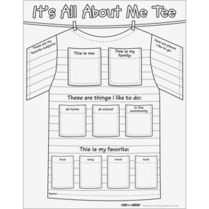 Really Good Stuff Ready-To-Decorate All About Me Tee Posters - 24 posters