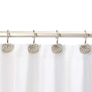 Amazon Basics Shower Curtain Hooks - Hammered Circle, Nickel