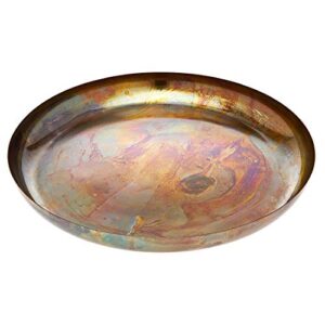 burnt copper plate platter centerpiece by godinger - round