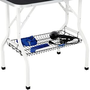 Yaheetech 36'' Dog Grooming Table, Pet Foldable Grooming Table w/Double Loops/Mesh Tray/ Adjustable Arm, Black